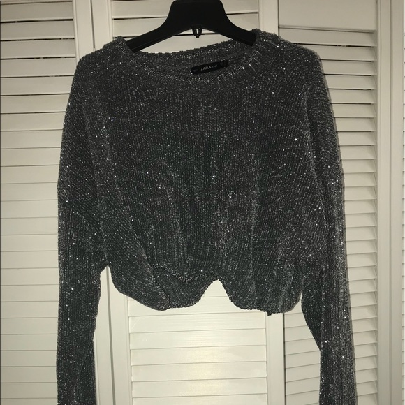 black sparkly sweater